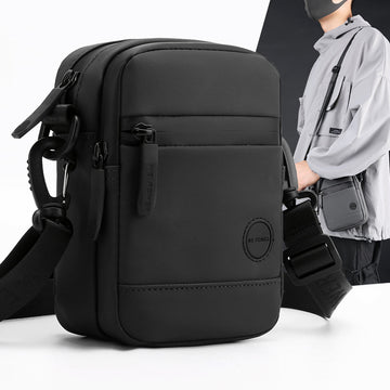 Men's Waterproof Nylon Crossbody Bag - Lightweight & Durable Everyday Travel Bag with Adjustable Strap